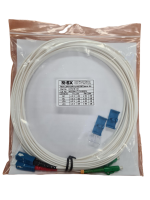 Patchcord LC/APC-SC/PC SM 9/125 OS1/2 Duplex L=10m Wit (10-pack)