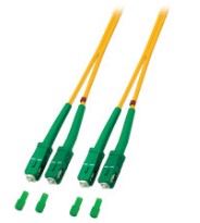 Glas patchc.SC/APC-SC/APC SM 9/125 Dupl. L=1m